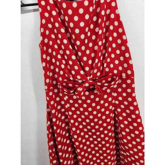 Retro 50's Polka Dot Sleeveless Dress Bow Son Jung Wan Small - Picture 3 of 6
